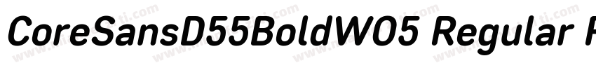 CoreSansD55BoldWO5 Regular Regular字体转换